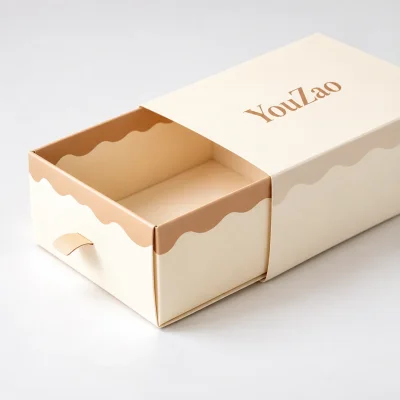 Custom Wave-Edge Drawer Boxes for Tiramisu & Dessert Packaging
